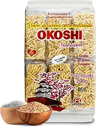 OKOSHI - Okoshi Tradicional 12 Barrinhas - Snacks Saudáveis, Lanches Fit para a Dieta - Vegano, Sem Glúten, Sem Lactose, Sem Gordura Trans, Kosher - 200g
