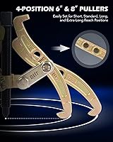 Vista 5 de Orion Motor Tech Juego de Extractor de Engranajes, 3" 4" 6" 8" Kit de Extractor de 3 Mordazas para Remoción de Poleas, Engranajes, Rodamientos