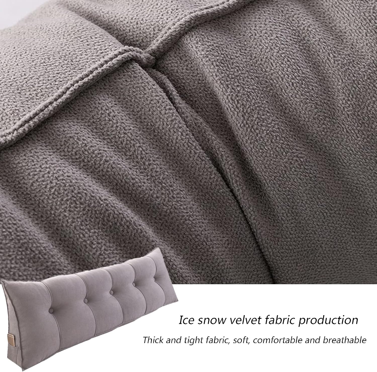 Triangular Reading Bed Rest Pillow,Wedge and Body Positioners Reading Pillow Large Bolster Headboard Backrest Support Cushion for Day Bed Bunk Bed,B,23.6IN/60CM