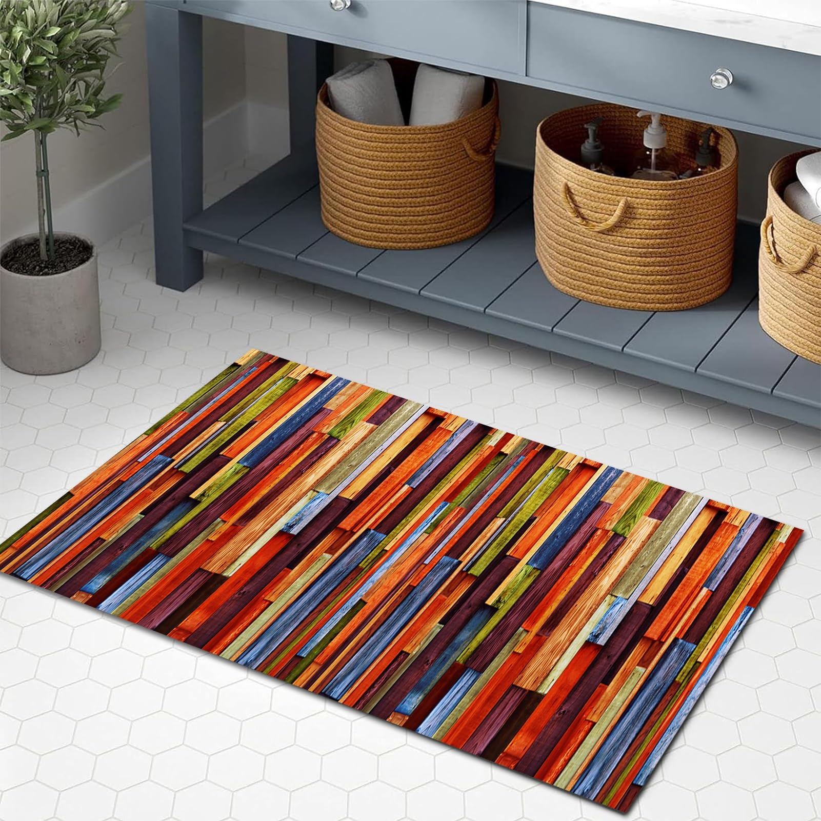 Tappeto Lungo Per Corridoio, Morbido E Lavabile, Dimensioni Personalizzabili (es. 100x600 Cm), Tessuto Poliestere/cotone, Antiscivolo, Design Vintage