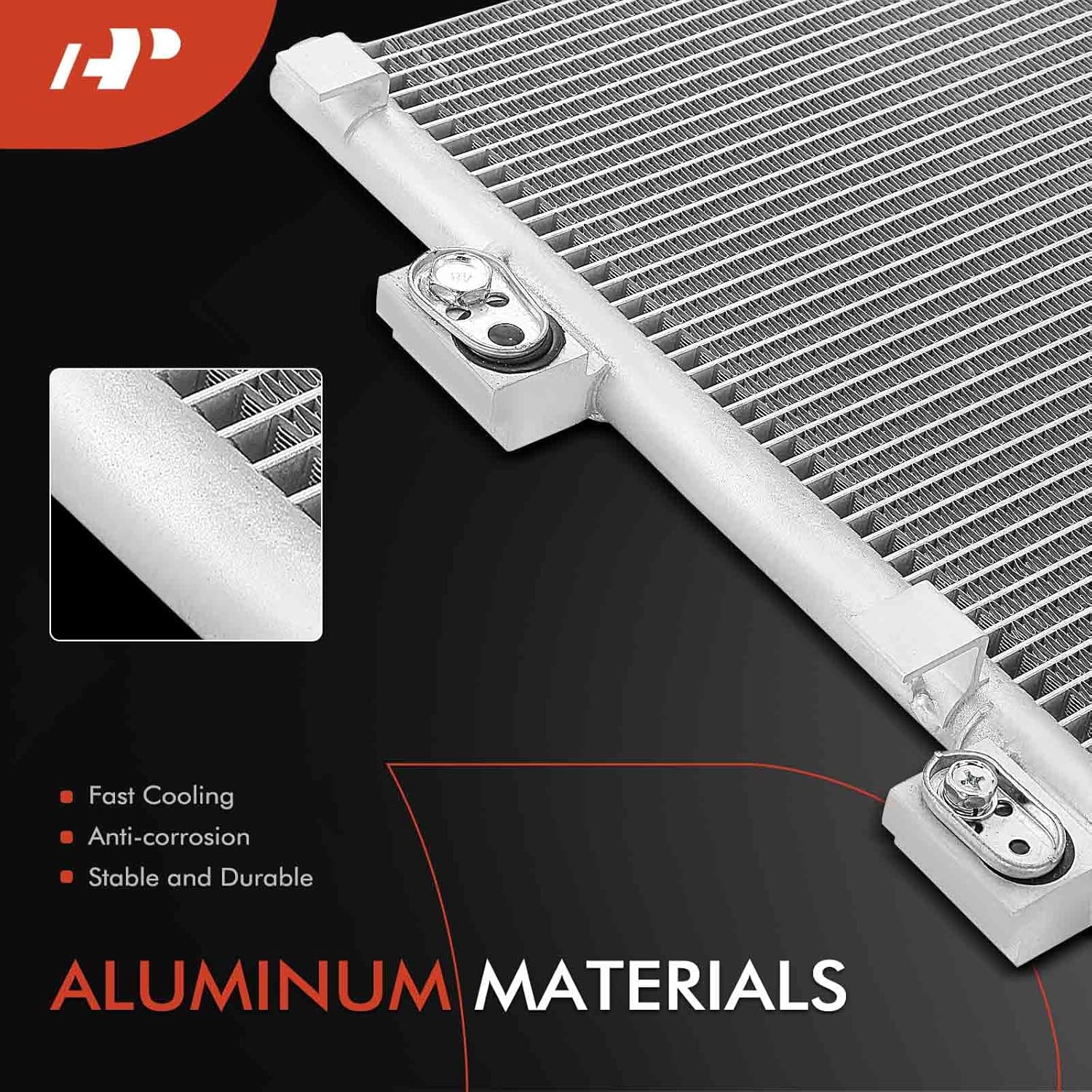 A-Premium Air Conditioning A/C Condenser Compatible with Ford Bronco Sport 2021 2022 2023, Replace# LX6Z19712M, LX6Z19712L