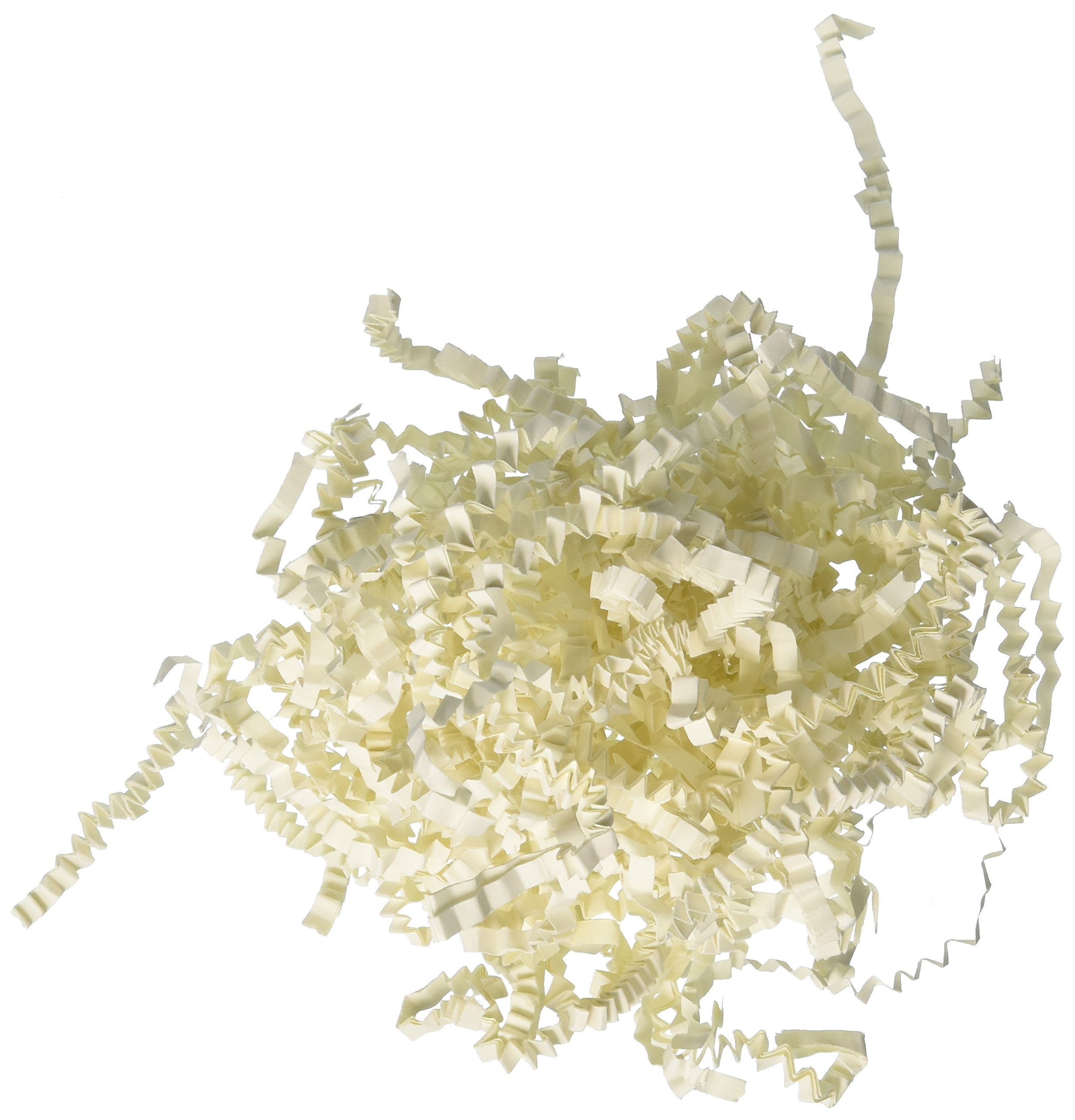 Crinkle Cut Paper Shred, 1/2 lb, Ivory