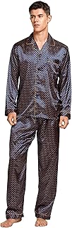 TONY & CANDICE Men's Classic Satin Pajama Set Sleepwear