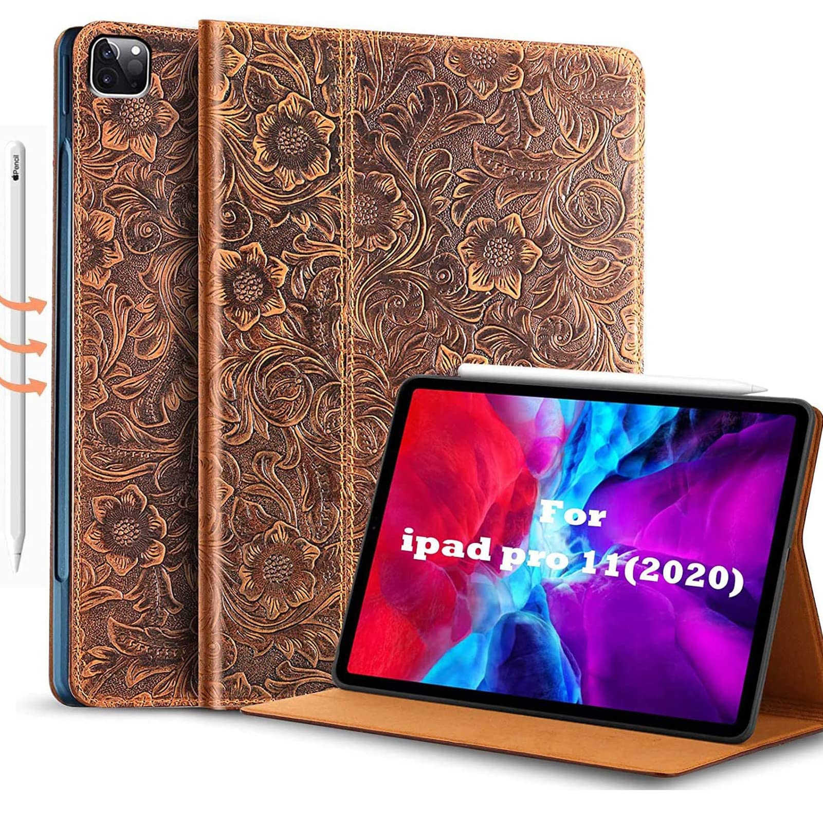Étui iPad Pro 11 antichoc en cuir pour éviter les rayures d'écran - 8