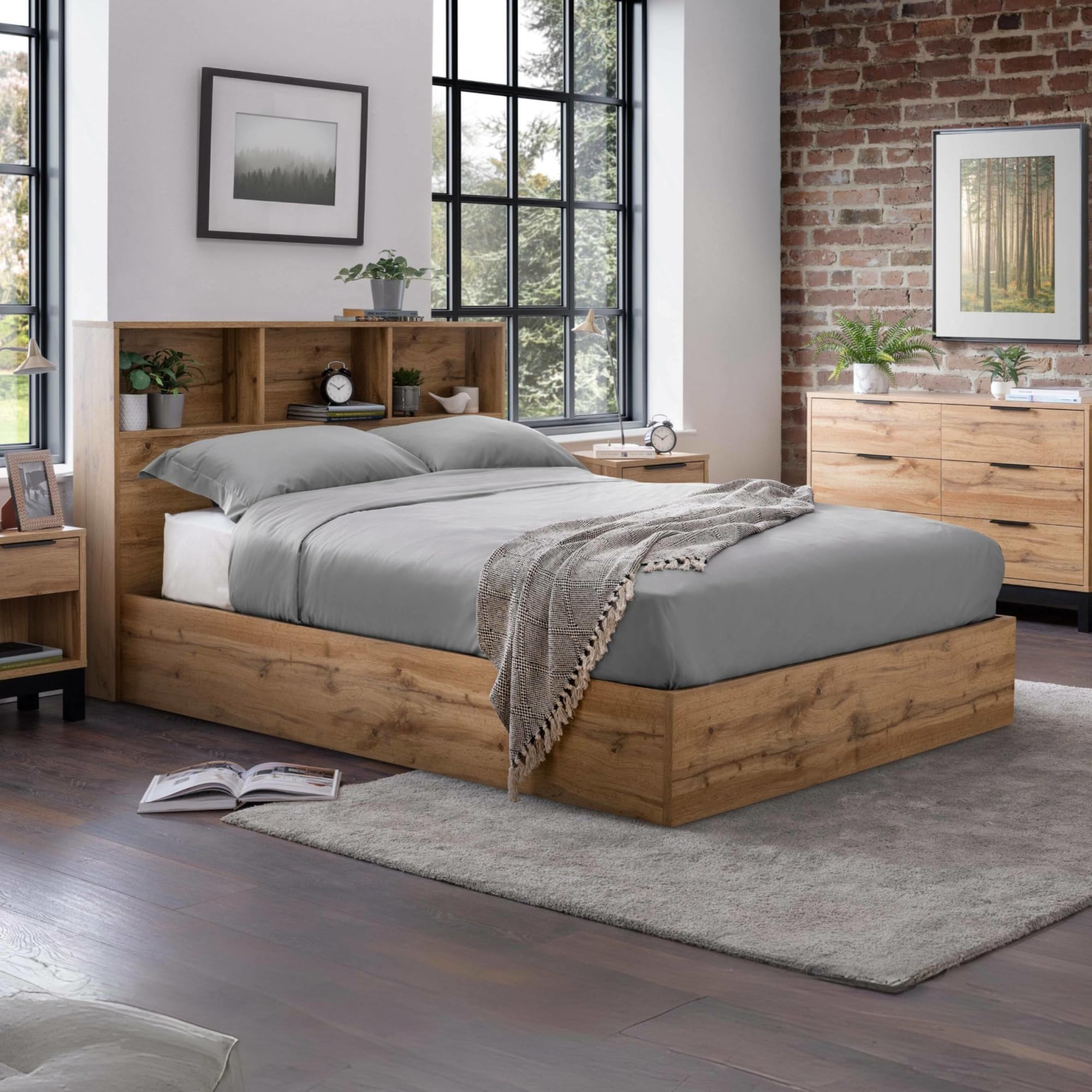 Julian Bowen Bali Ottoman Storage 90cm Single Bed - Light Oak