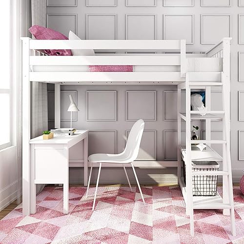 Miniatura 2 de Max & Lily Escritorio para cama alta, color blanco