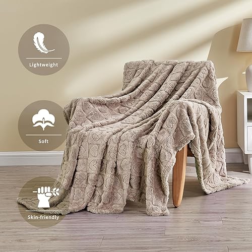 Miniatura 10 de FY FIBER HOUSE Mantas con cuadros de corazón, mantas suaves y cálidas para regalar a tu pareja, mamá, padre, manta lavable y ligera para sofá, cama,