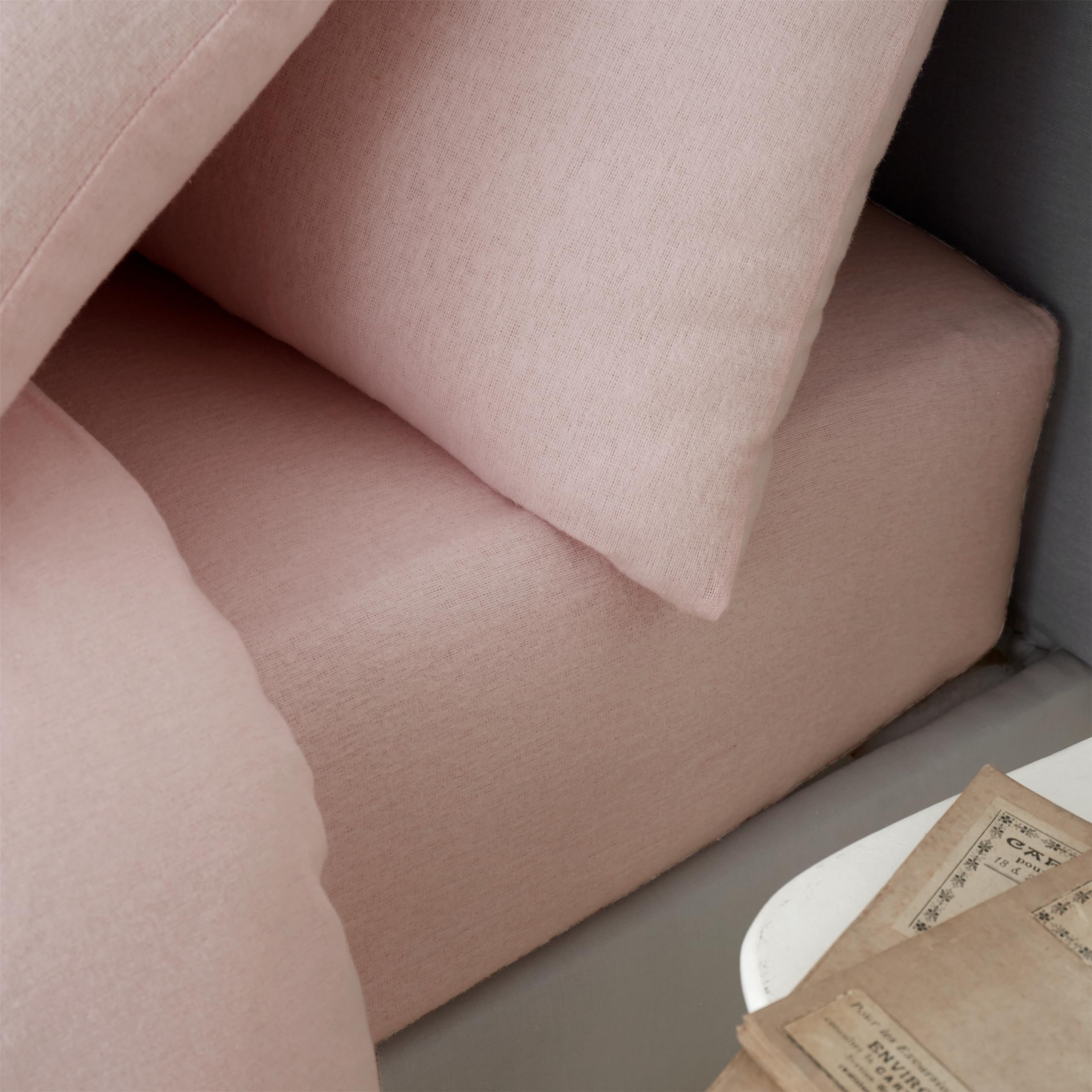 Catherine Lansfield Pink Brushed Cotton King Fitted Sheet
