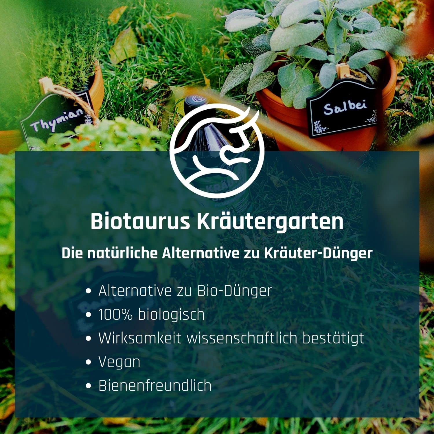 Biotaurus I organische Bio-Kruterdnger Alternative 250ml I Bio-Dnger  Alternative fr Kruter mit lebenden Mikroorganismen I vegane Flssigdnger  ...