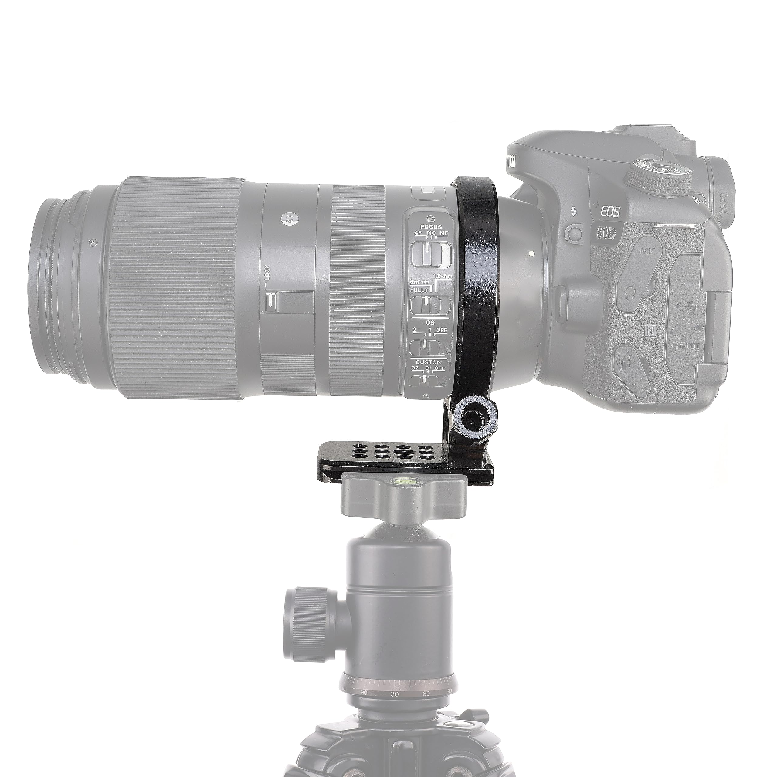 Hersmay Metall Objektiv Stativschelle für Tamron 35-150mm f/2-2.8 Di III VXD(A058), für Sigma 100-400mm f/5-6.3 DG OS HSM Objektiv (für Canon EF& für Nikon F) mit Schnellwechselplatte für Arca-Type