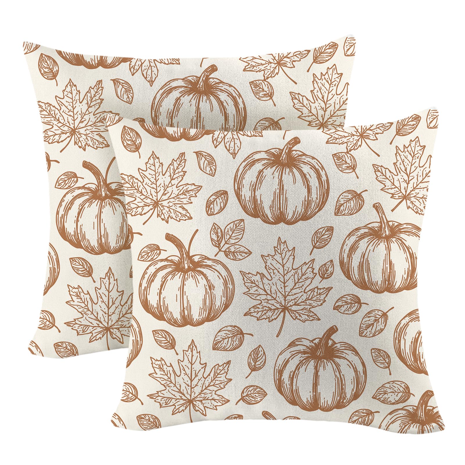 HDVUHKI Harvest Phrase Pillow Covers, Set of 2
