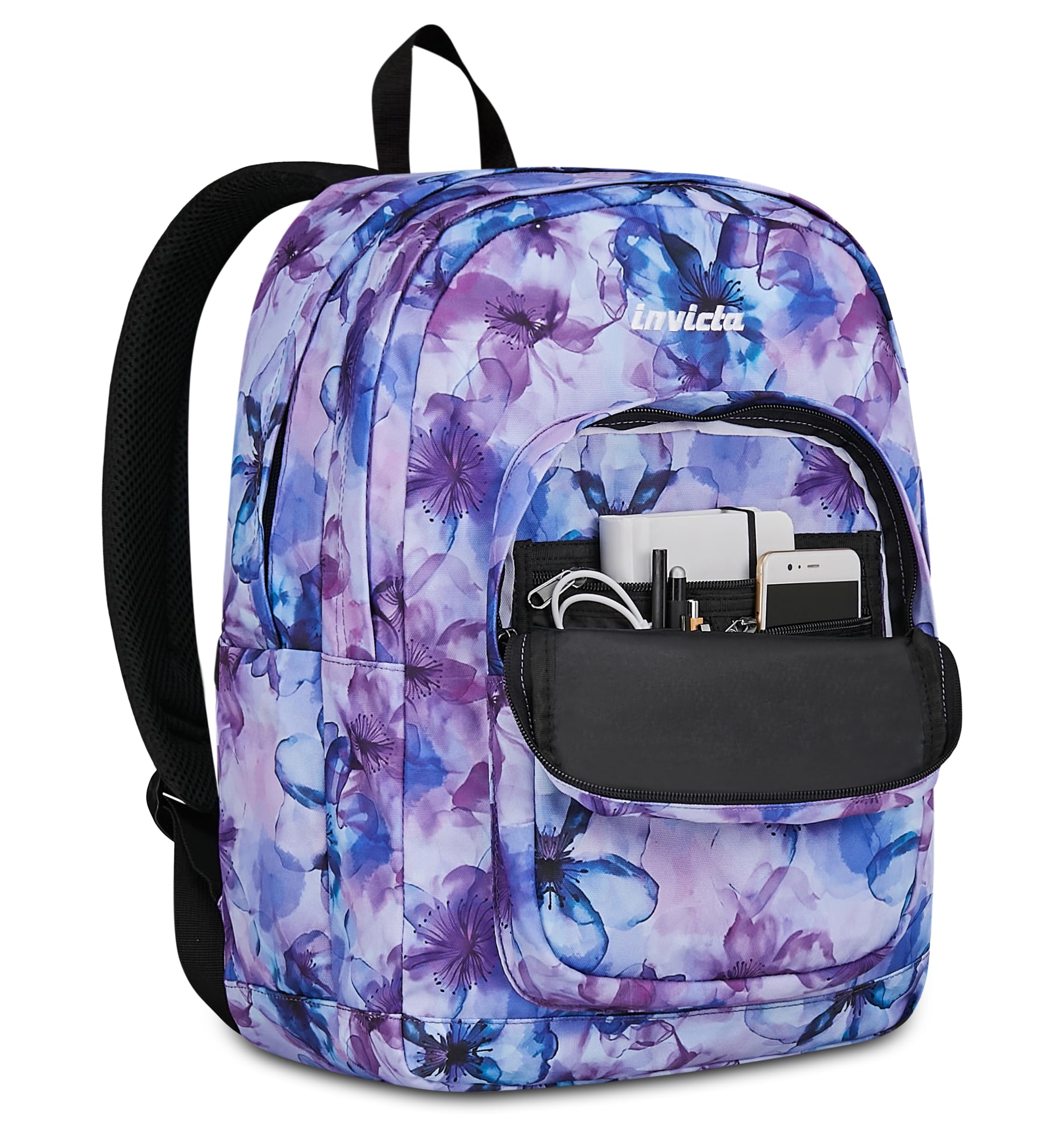 Invicta Zaino Scuola Jelek Fantasy, Lilla, 34 L, Doppio Scomparto, Tasche multiuso, Tasca interna con organizer, Scomparto porta pc, Tasca portaborraccia, Scuola media e superiore, Ragazzo, Ragazza