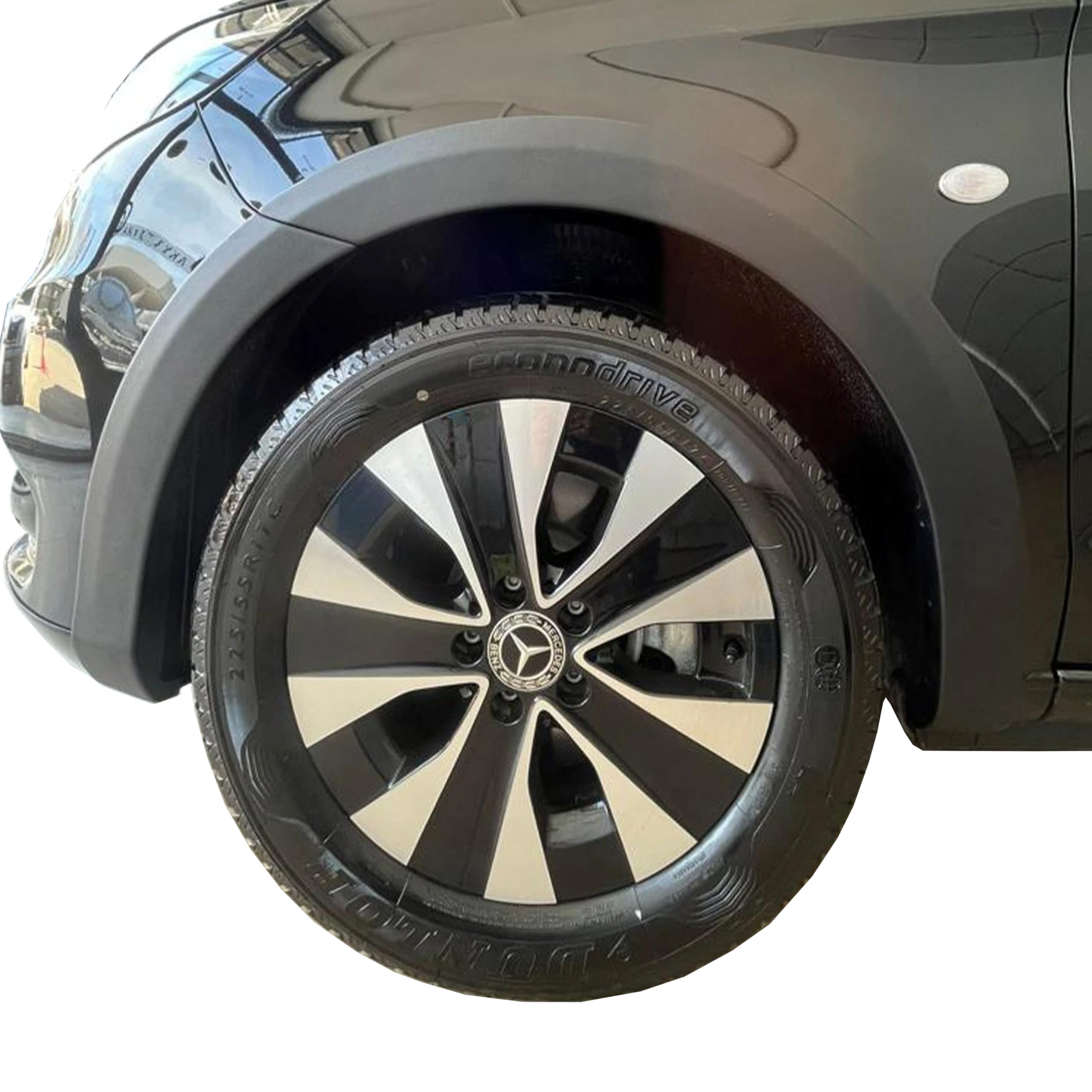 INLY 8 TLG Radlauf Fender Stoßfänger Kotflügel Radlaufschutz ABS Kunststoff Schwarz kompatibel mit Vito W447 (ab 2014)