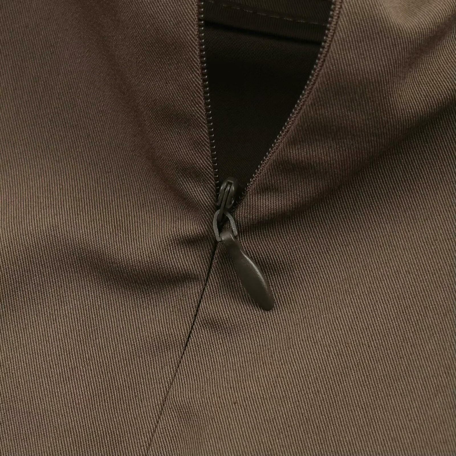 Gonna Lunga Prodotto Autunnale Mezza Midi con Cintura A Trapezio Vita Alta Semplice E Ampia alla Moda Casual da Donna-Marrone-l