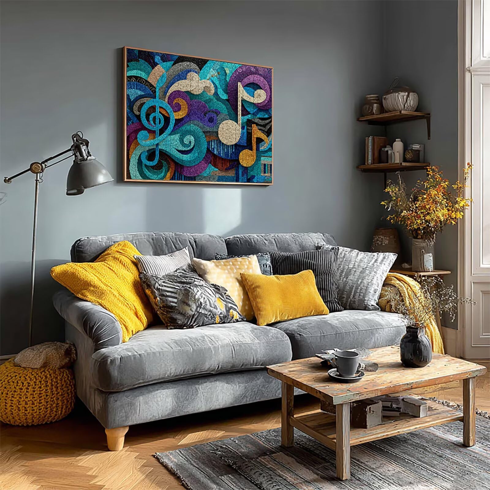 Musica Puzzle 4000 Pezzi Adulti, Puzzle Legno con Scatola 141x87cm, Idea Regalo Uomo e Donna, Giochi Divertenti per Familiar, Squisita confezione Regalo, Estate Decorazioni Casa, (Blu) 9-5167