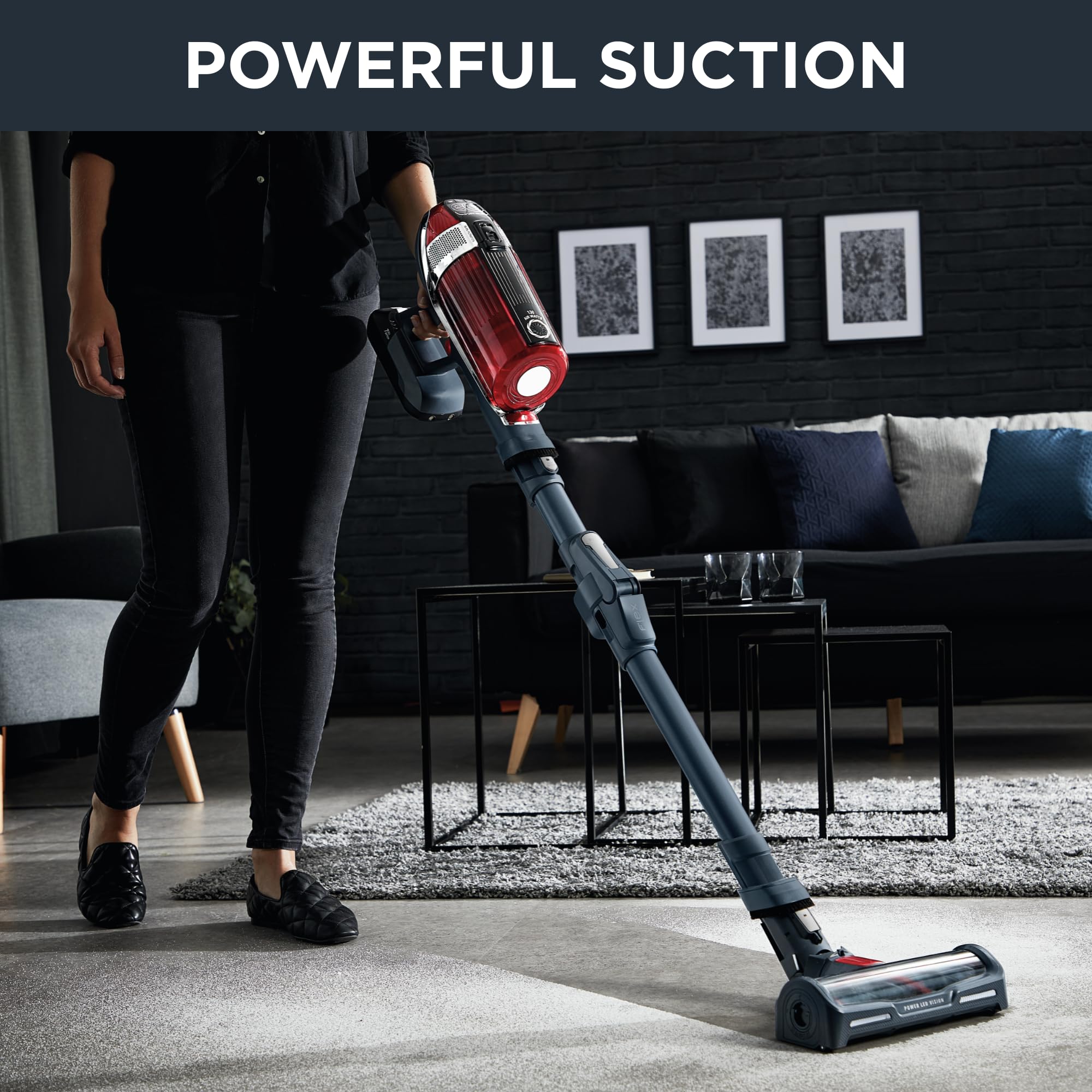 Rowenta Aspirateur Balai Sans Fil 18V – Léger Avec Écran LED Et Batterie Amovible
