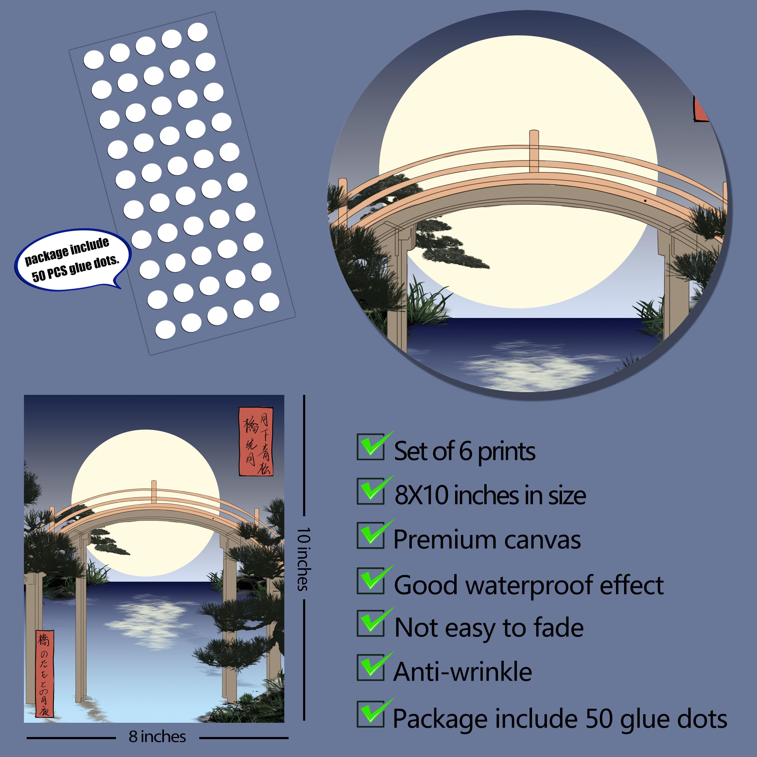 Amazon.com: Japanese Wall Art Prints Set of 6 Japan Landscape