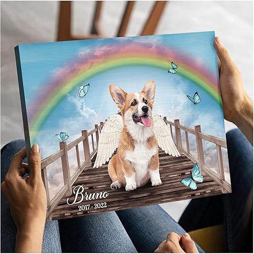 Lienzo conmemorativo personalizado para los amantes de los perros, póster de fotos de perro en lienzo en memoria amorosa, regalos conmemorativos