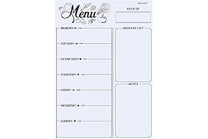 16x12 inch Magnetic White Board Menu for Refrigerator with 8 Color Magnetic Markers