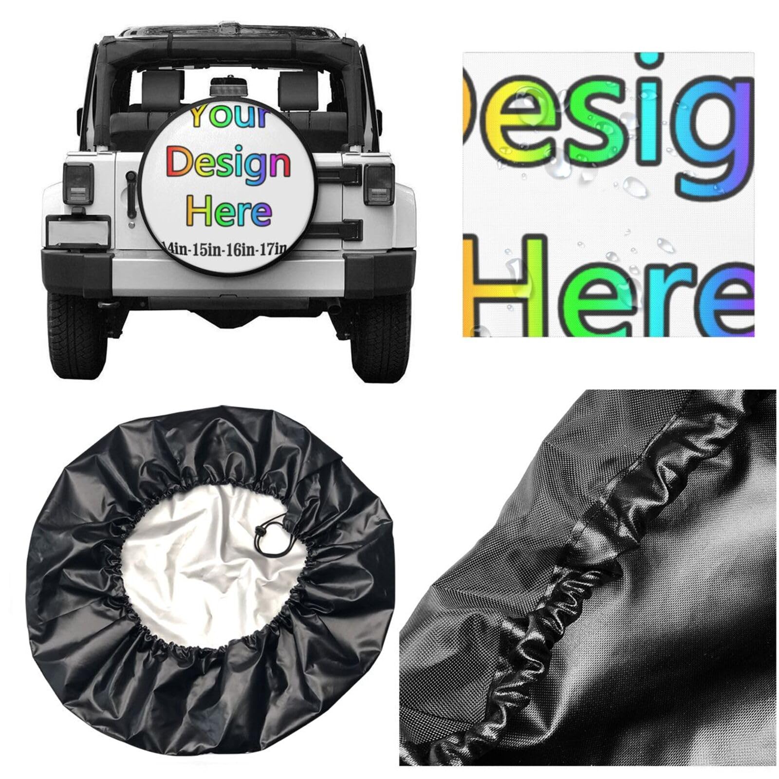 Cubiertas de neumáticos de Repuesto Personalizadas Cubiertas de Ruedas de Repuesto Personalizadas, Protectores Impermeables de Cubiertas de Ruedas de Repuesto para Remolque, camión, RV SUV Universal