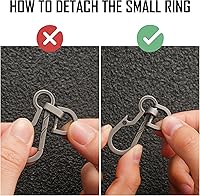 Vista 9 de KeyUnity KP03ST Titanium EDC Bolt Action Pen & KM14SW Titanium EDC Llavero Clip con Abrebotellas Bundle