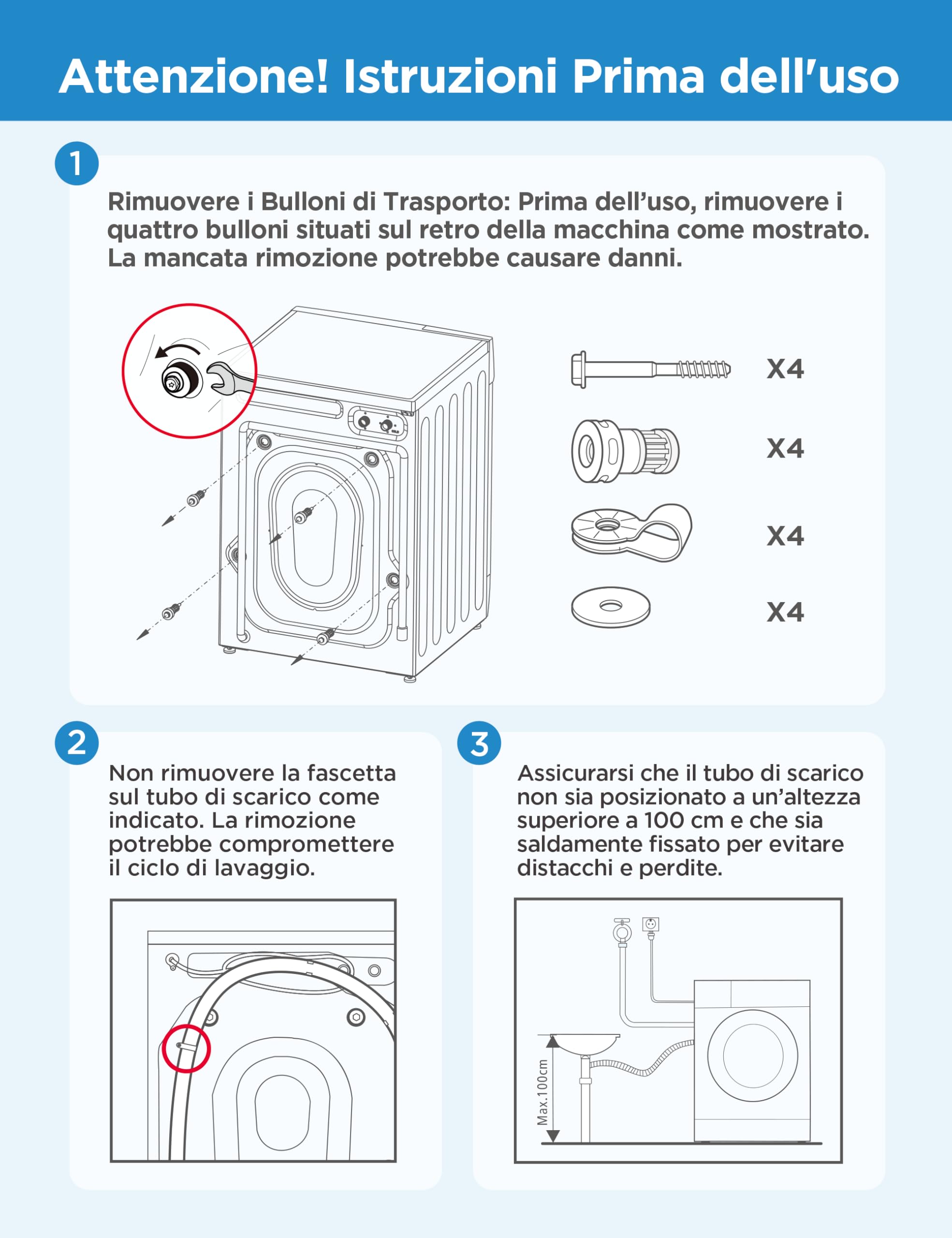 Midea MF100W70/E Lavatrice Carica Frontale 7 Kg,40 cm Deep Slim Design,1200 giri,Programma Rapido,Opzioni temperature multiple,15 Programmi,bianco