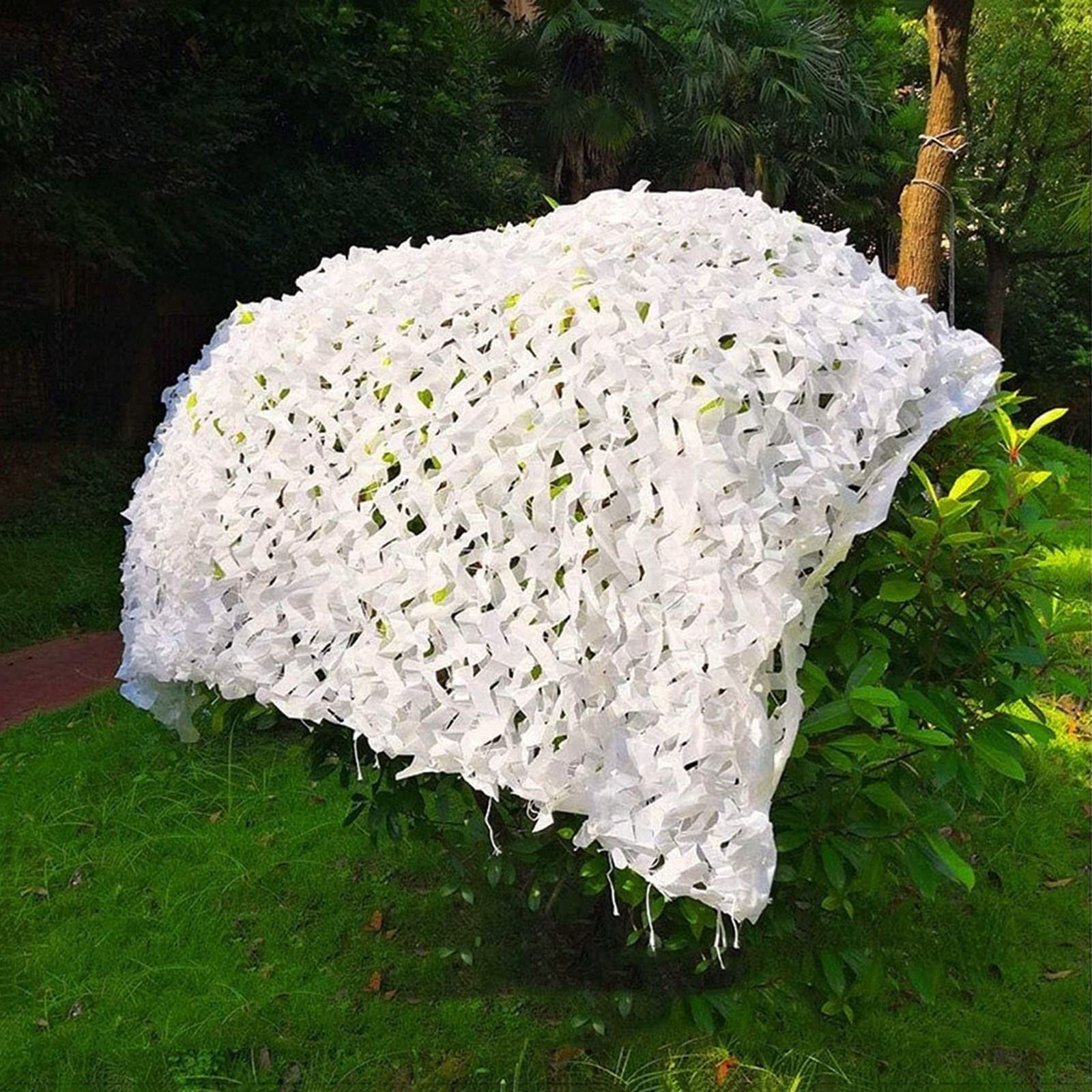 Oudini 4*9M/13.1*29.5Ft Camouflage Military Netting, White Oxcloth Camouflage Net, Sunscreen Sunshade Net, Hunting Shooting Camo Net Blinds/4 * 9M/13.1 * 29.5Ft