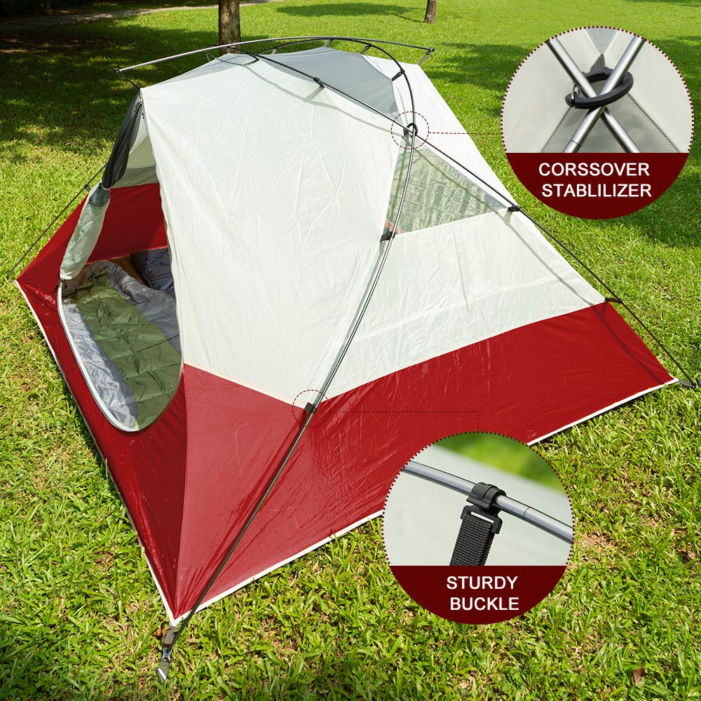 Forceatt Tenda Campeggio, Tenda per 2 Persone, Tenda Ultraleggera per 3-4 Stagioni, Impermeabile e Antivento, Facile da Installare, Adatta a Sport all'Aria Aperta Come Turismo, Campeggio, Trekking
