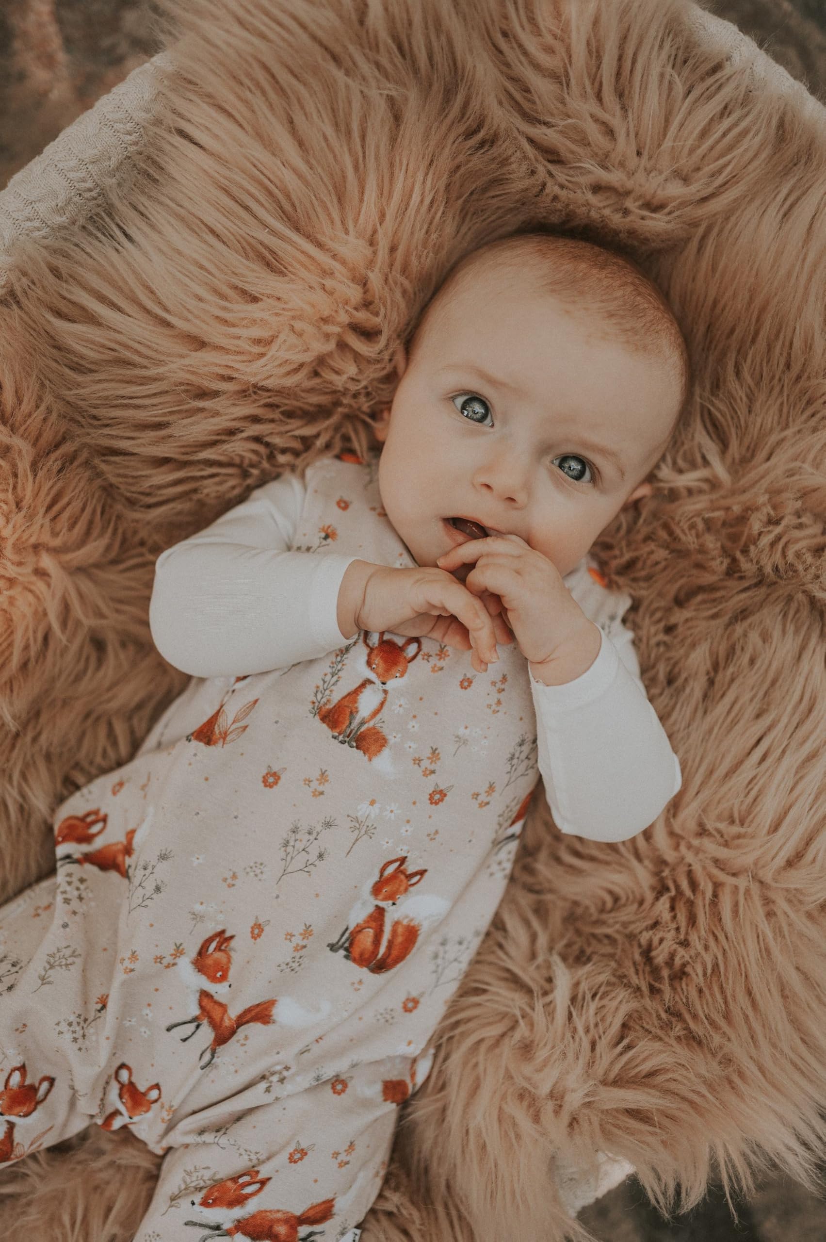 Fuchs & Kiwi Baby Strampler Romper – Baby Einteiler Outfit für Jungen & Mädchen – Öko-Tex Baumwolle – Handmade in Berlin – Baby Erstausstattung