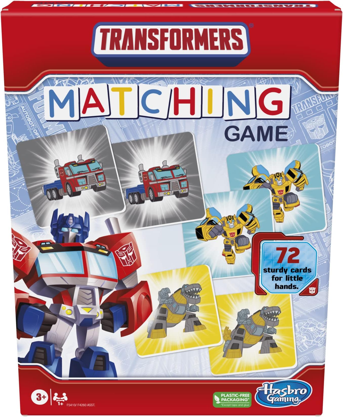 Hasbro Gaming Transformers Matching Game for Kids Ages 3 and Up, Fun Preschool Game for 1+ Players