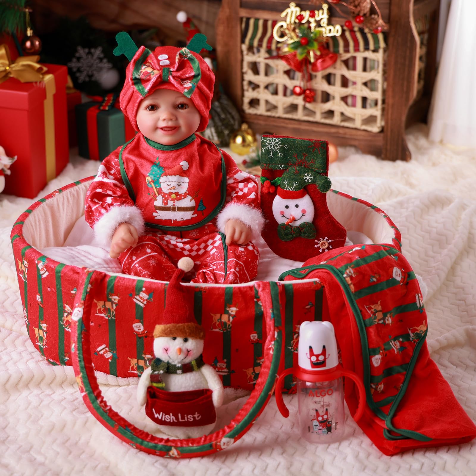 Set De 4 Prendas De Ropa De Papá Noel Para Muñecas De 17 Cm, Disfraz Navideño Para Labo Y Muñecas Coleccionables, Regalo De Navidad Para Niñas Y Niños (Sin Muñeca)