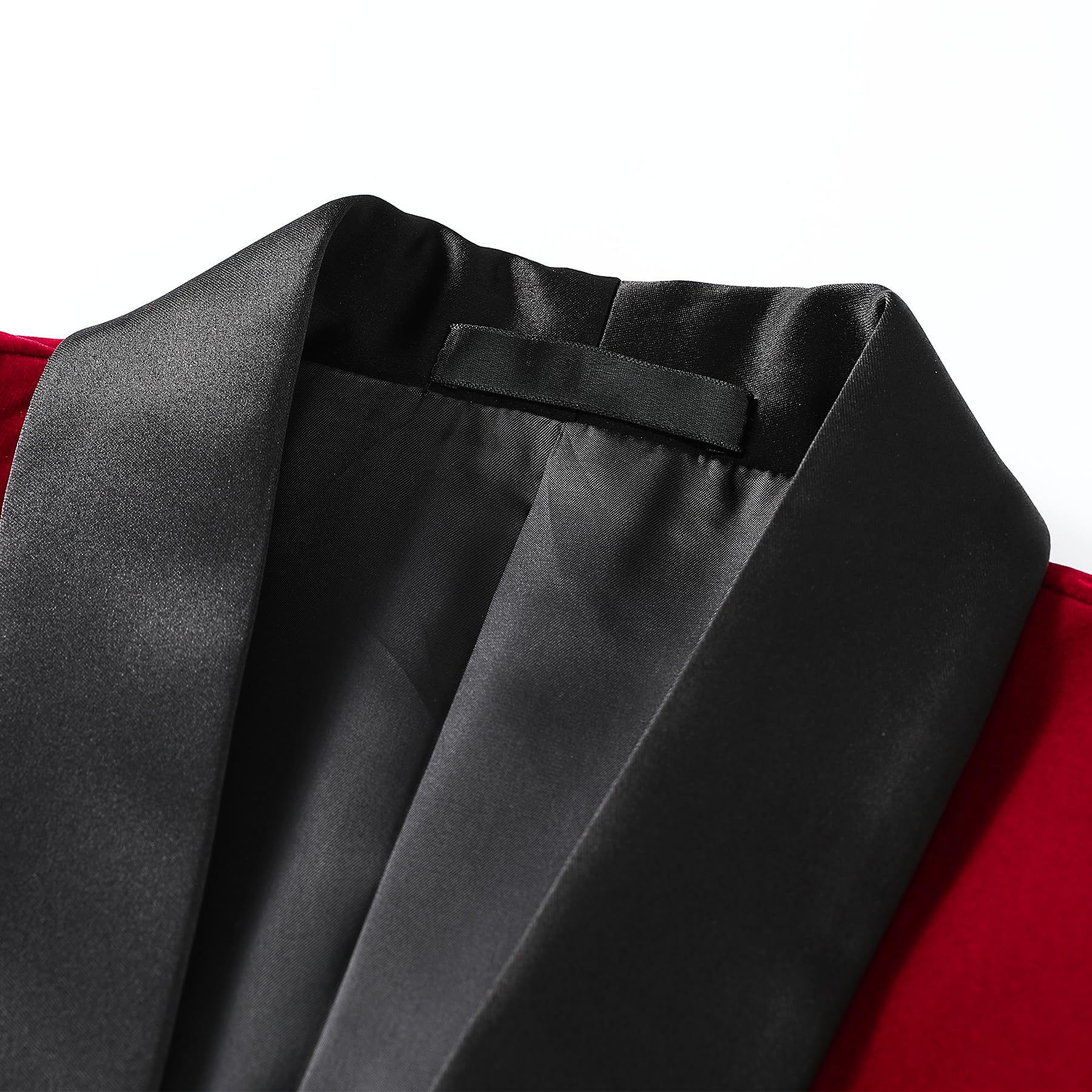 YOUTHUP Chaqueta de terciopelo para hombre, cuello de chal, ajustada, 1 botón, para boda, formal, para vestir