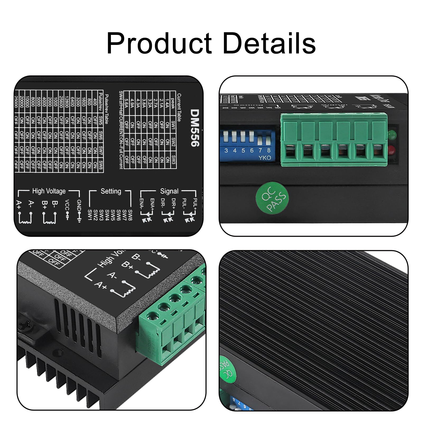 ACEIRMC DM556 CNC Digital Stepper Driver - 2-Phase Stepper Motor
