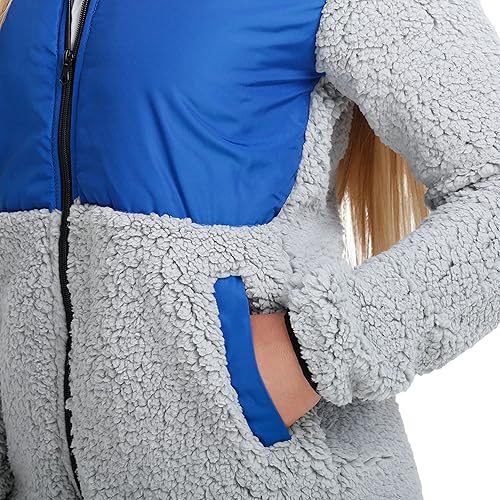 Miniatura 4 de FOCO Chaqueta de sherpa con cremallera suave con logotipo del equipo de la NFL para mujer