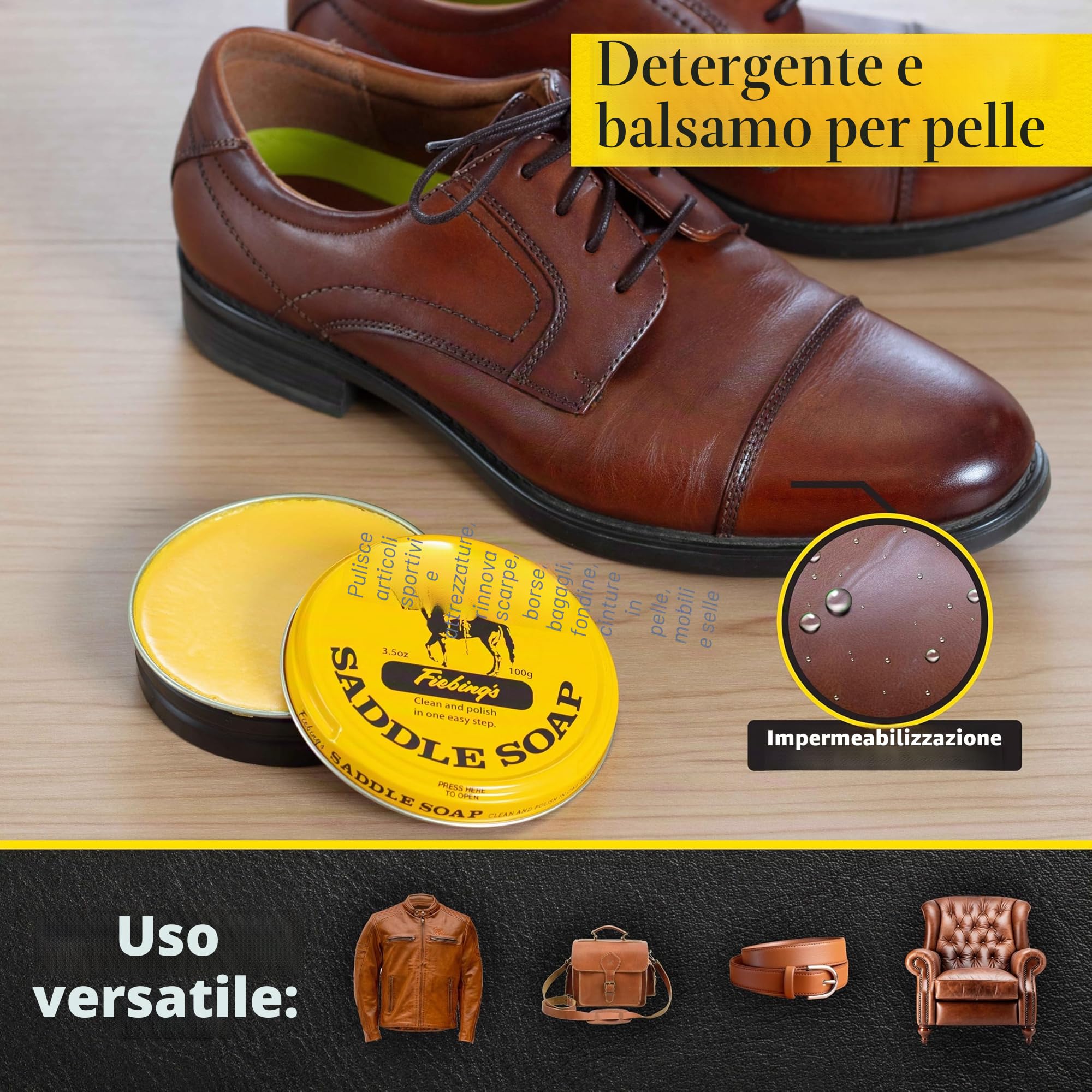 Fiebing's Sapone da Sella, 30 oz, Giallo