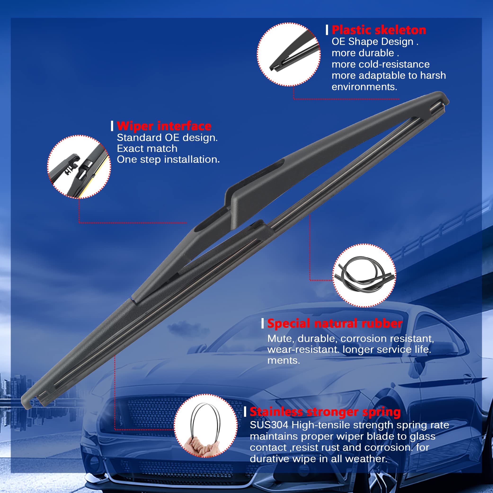 RAINTOK Windshield Wiper Blade Set Replacement For 20152020 Jeep Renegade