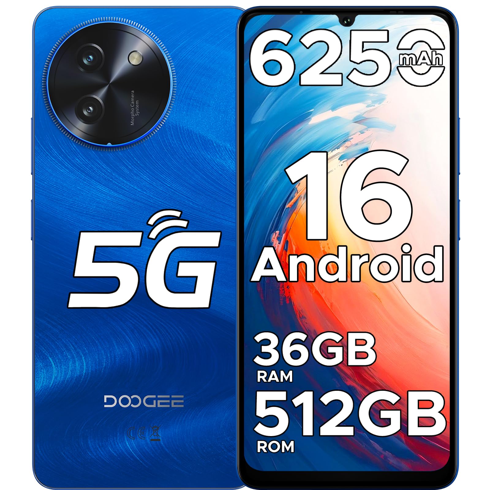 DOOGEE Note59 Pro+ 5G - 16 Go RAM, 512 Go, écran 6.75" 120Hz | Smartphone Android 16 Gaming - 9