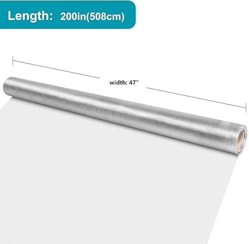 Miniatura 8 de Rollo de malla de acero inoxidable 304 de 36 x 200 pulgadas con guantes resistentes a puñaladas, repuesto de pantalla de ventana a prueba de