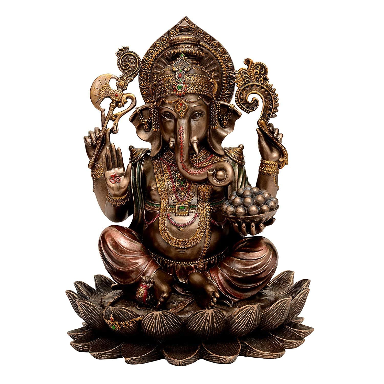 Ganesh sur lotus de 31 cm pour créer un coin zen dans le salon