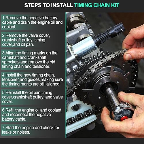 Miniatura 8 de Kit de cadena de distribución para Chevrolet Tracker 2001-2004, 1999, 2000, 2001, 2002, 2003, 2004, 2005, 2006, para Suzuki Grand Vitara, 2004 para