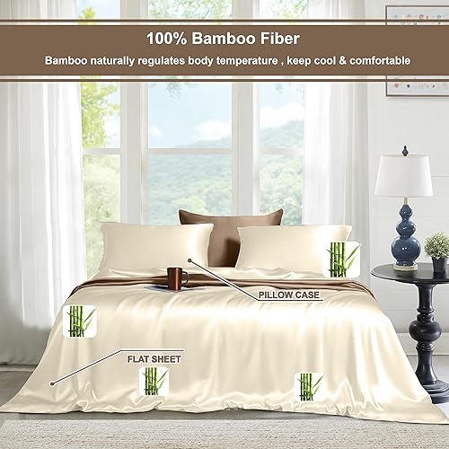 Vista 40 de Juego de sábanas de 4 piezas tamaño King - Cómodas sábanas transpirables y refrescantes - Sábanas de lujo para hotel - Bolsillos profundos de 16