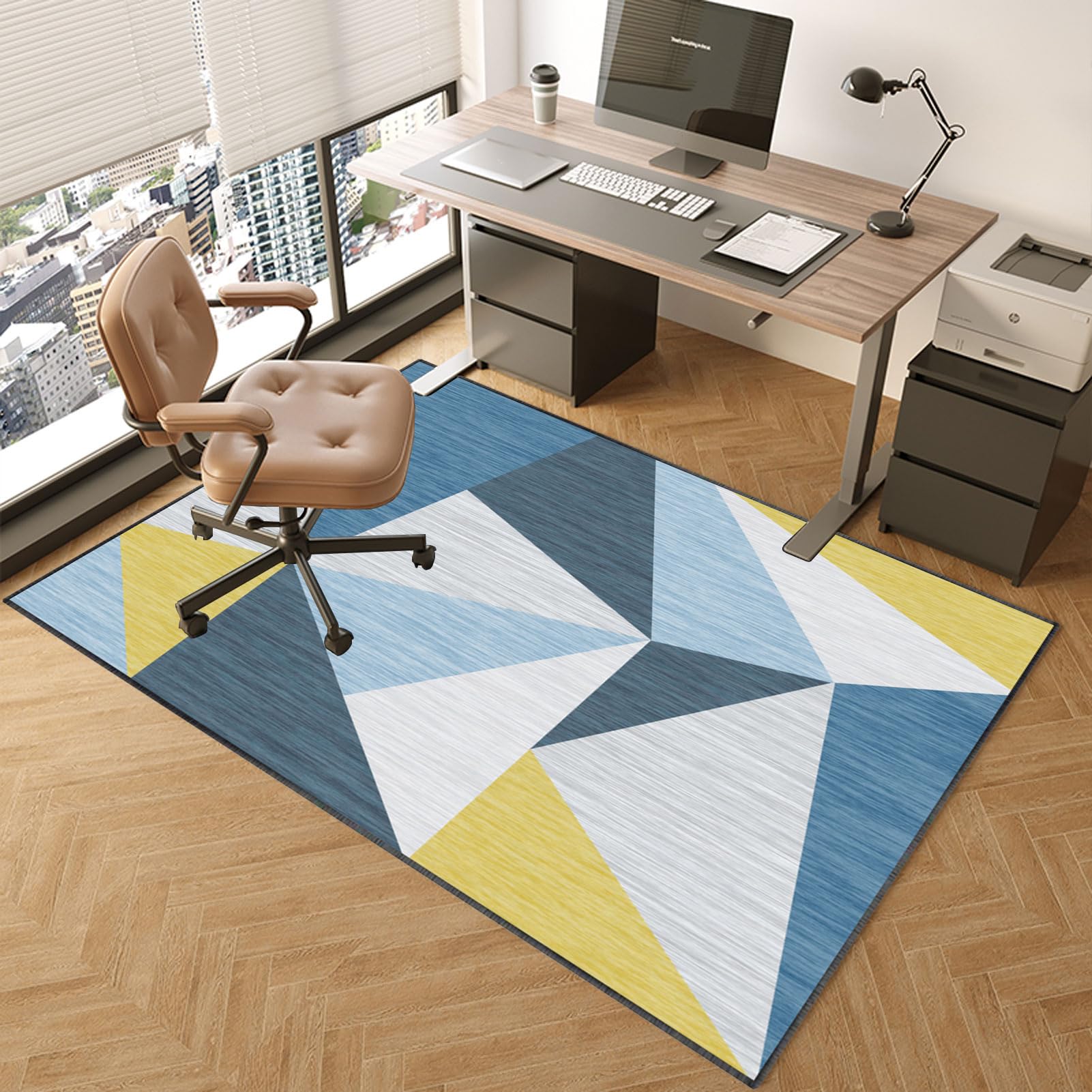 TOYOCC Heavy Duty Office Chair Mats for Carpeted and Hardwood Floor 140 x 180 cm Carpet Protector Chair Mat for Home and Office Floor Mat for Office Chair Anti-skidding Gaming Carpet Desk Chair Mat