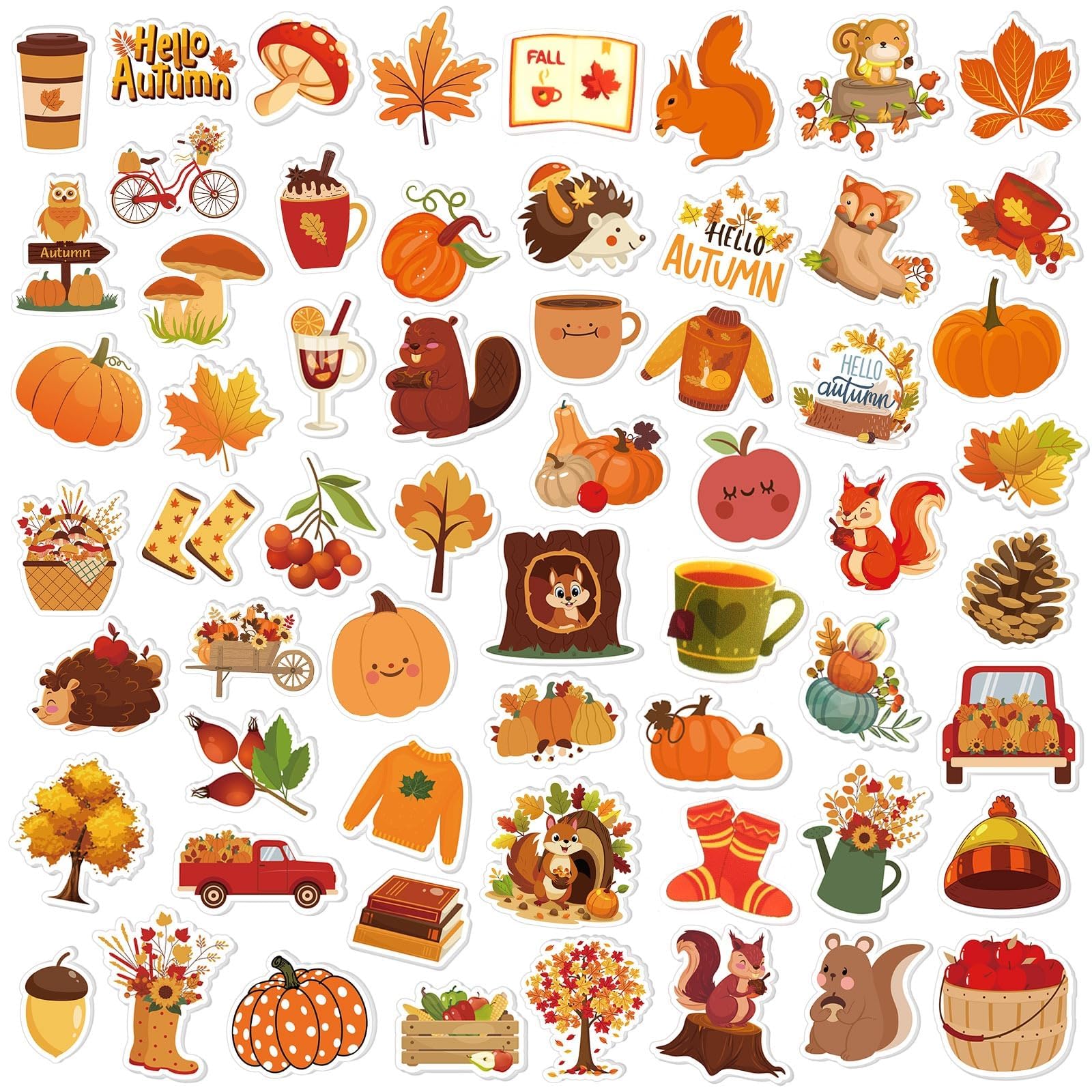 UPINS Herbst Anstecknadeln, 60 Stück Herbst Broschennadeln Acryl Herbst Brosche Herbst Pin Anstecker für Kleidung Hut Rucksack Deko