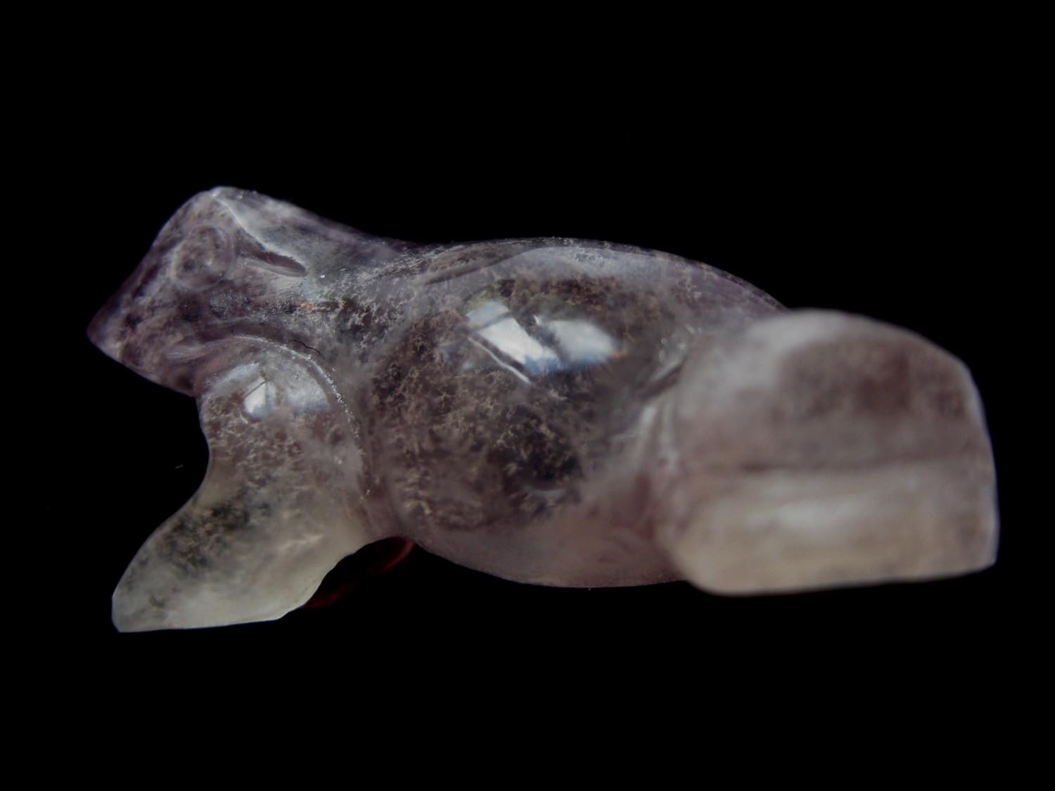 De piedras preciosas de-grabado de rana Fluorita 3 cm