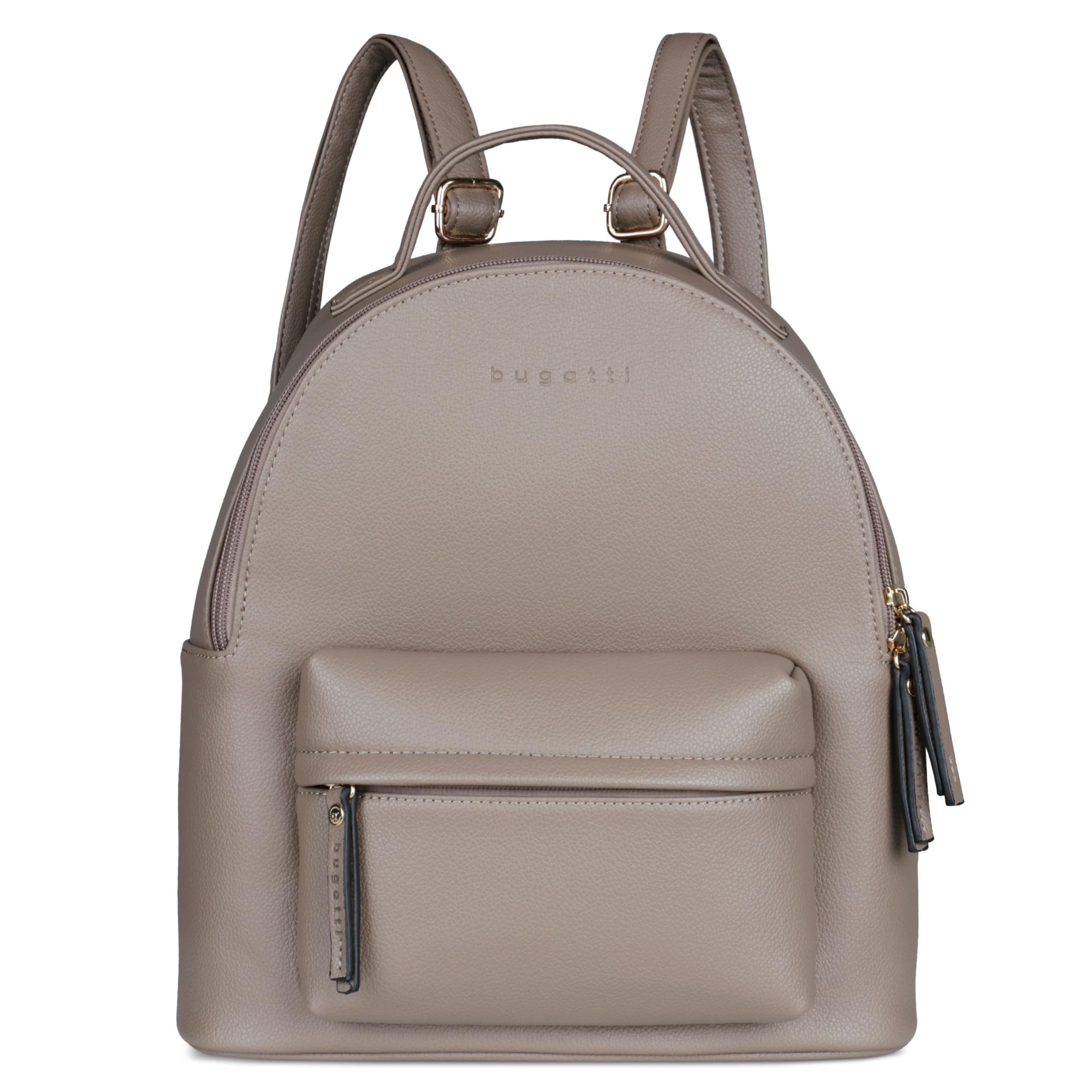 bugatti Mare 3.0 zaino da donna – zaino leggero in ecopelle per l'uso quotidiano e i viaggi, taupe