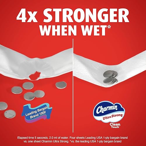 Miniatura 4 de Charmin Papel higiénico ultra fuerte, 12 rollos familiares Mega XL, papel de baño de 2 capas