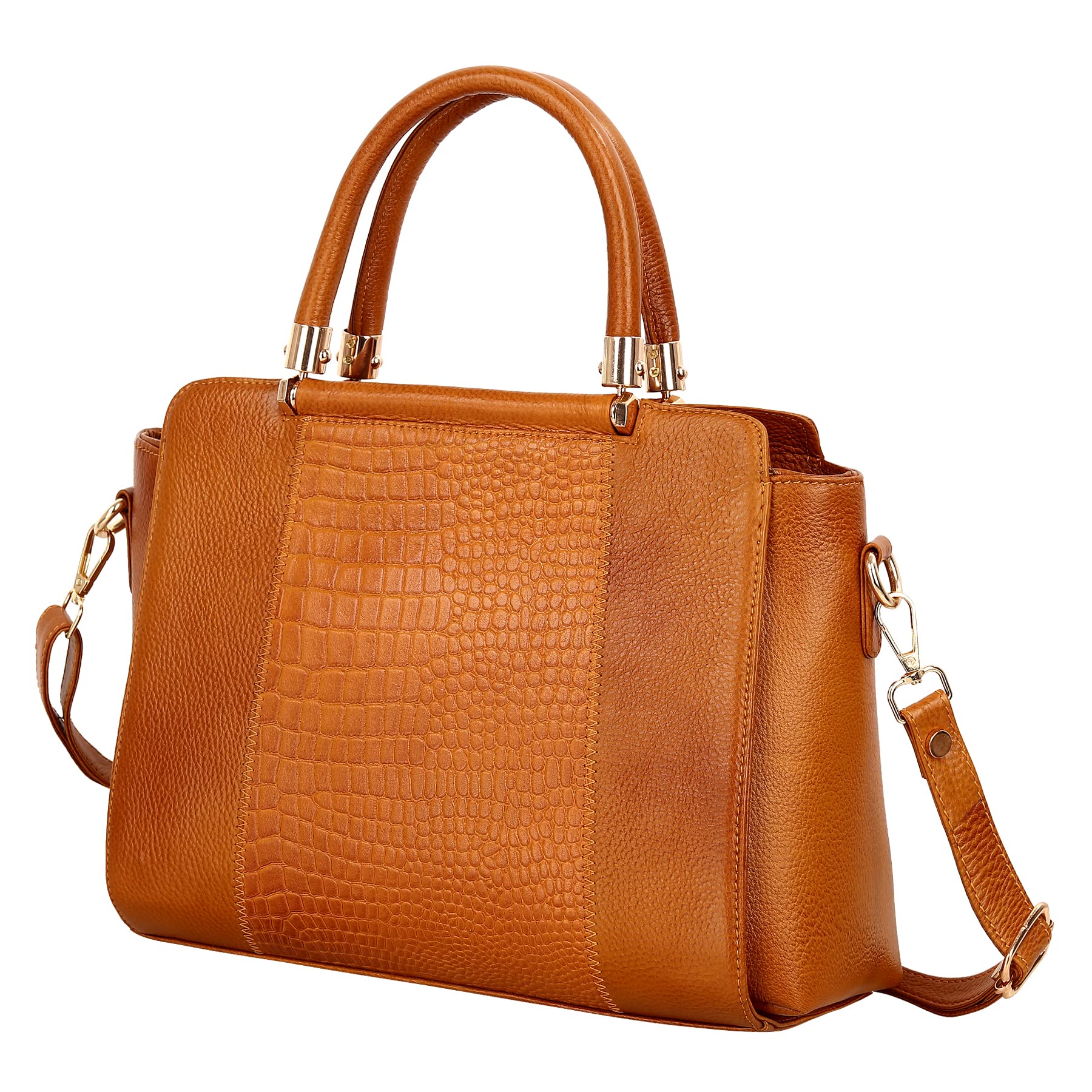 HYATT Leather Accessories Full-Grain Natural Cro Leather Top-Handle satchel Handbags & Shoulder Sling Bags For Women Office Branded Stylish Latest Size- L-13 X H-9 x W- 5.5 Inch (B09WZZ26GP) Amazon Price History, Amazon Price Tracker