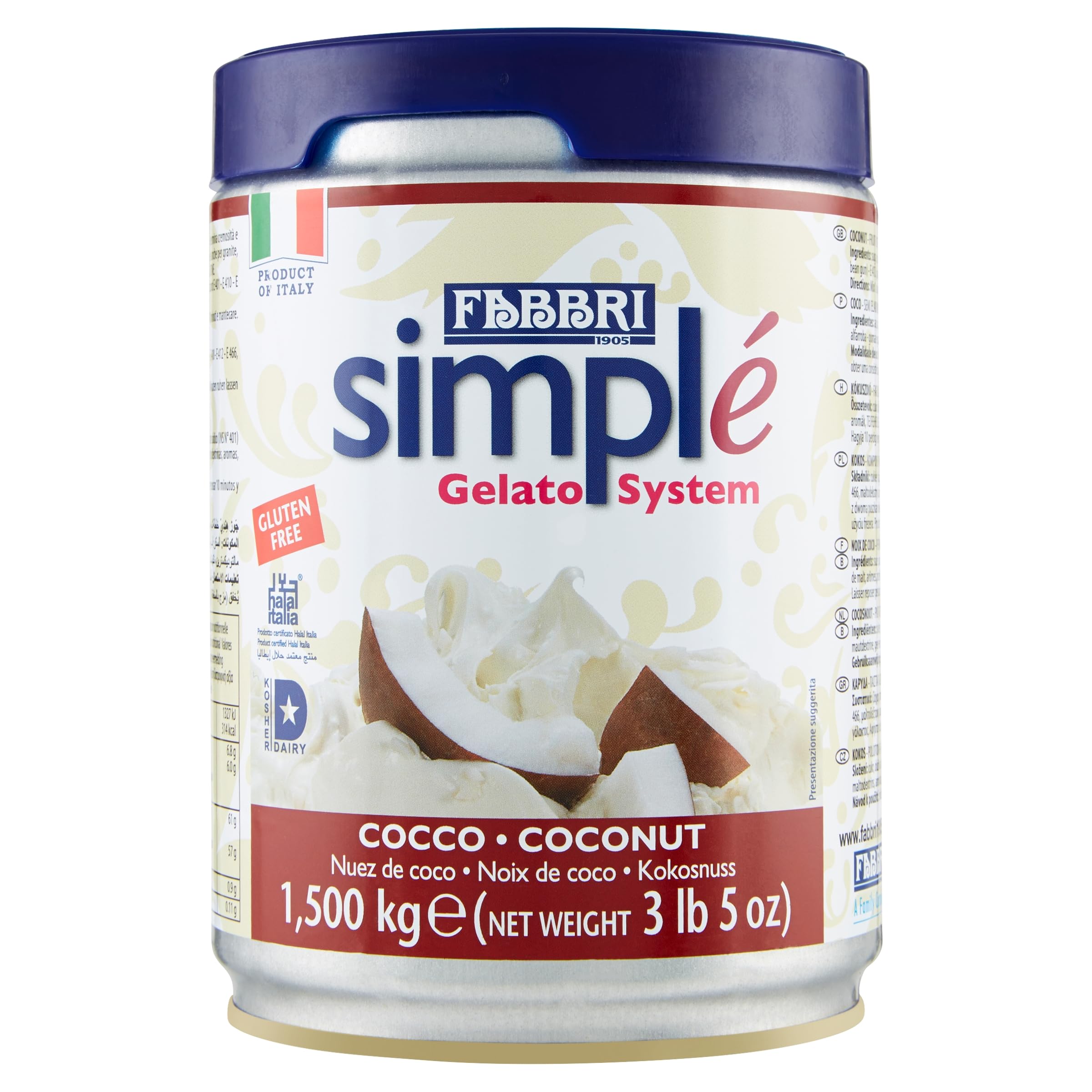 Fabbri simplé Gelato System Cocco 1,500 kg