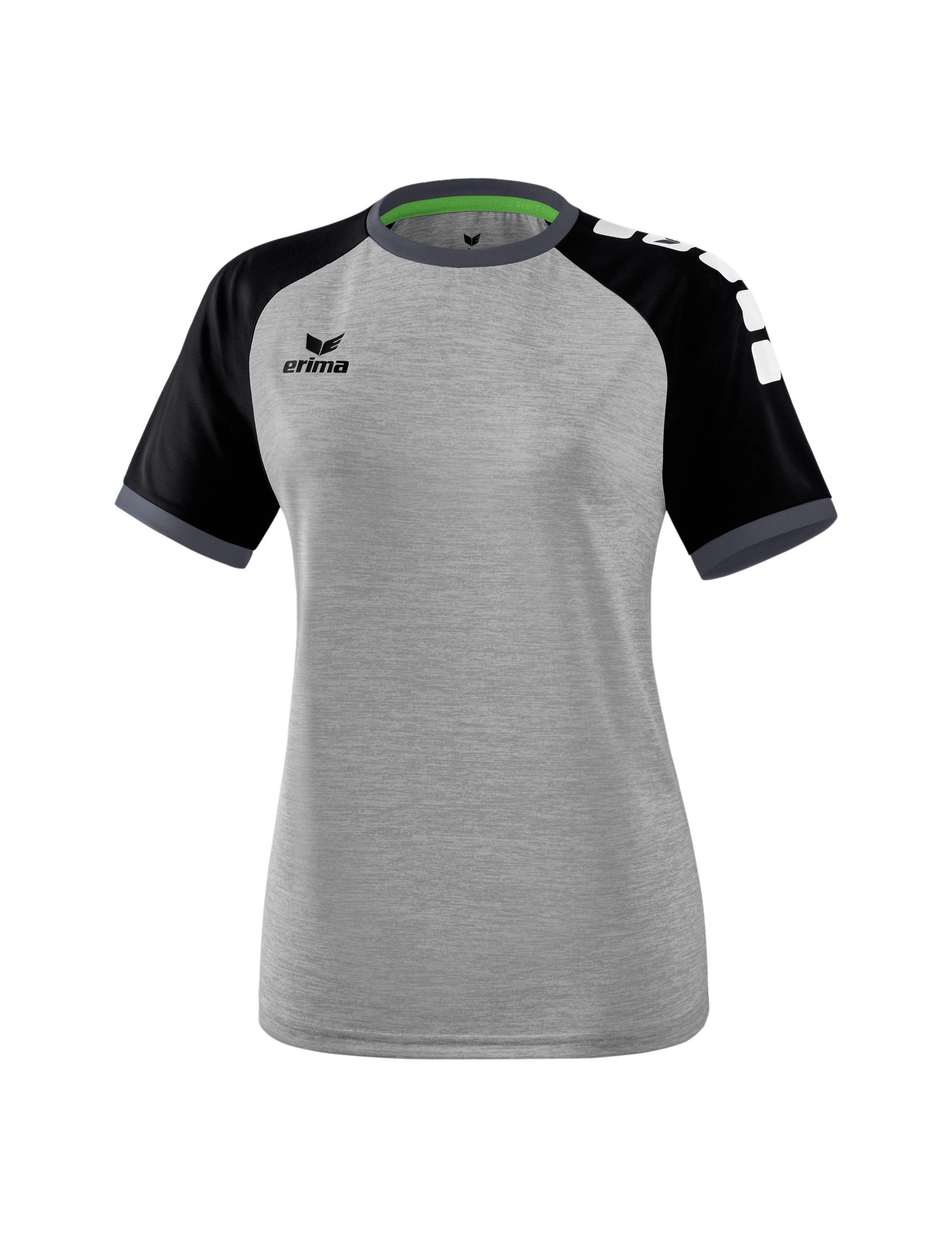 Erima Women Zenari 3.0 Jersey Shirt - Grey Marl/Black/Dark Grey, 36