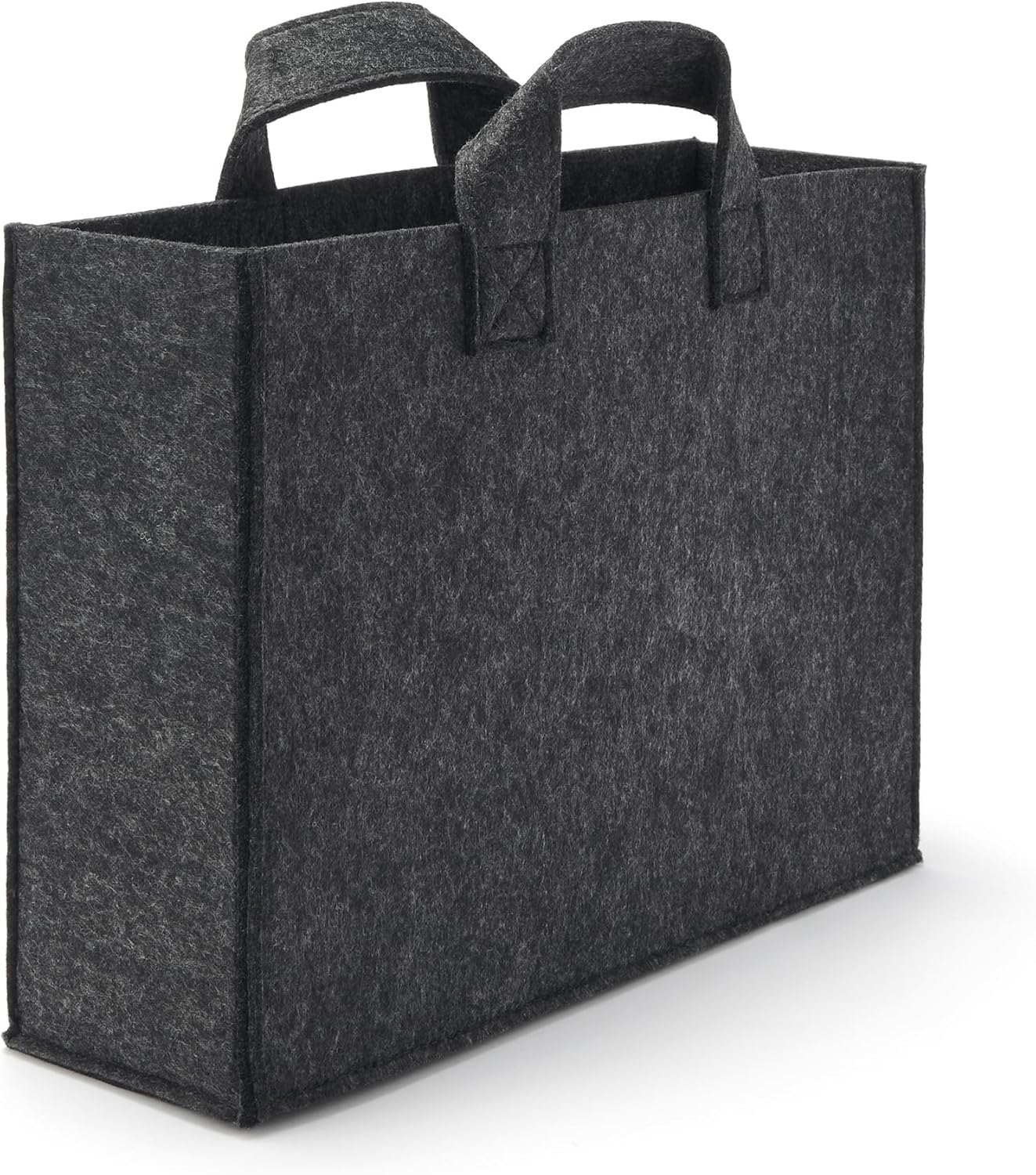 MUJI 83847272 Portable Felt File Box, Approx. Width 3.9 x Depth 12.6 x Height 9.4 inches (10 x 32 x 24 cm), Dark Gray